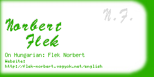 norbert flek business card